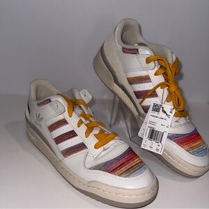 Adidas Men’s White and Multicolor Sneakers